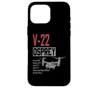 Avión Militar Estadounidense V/STOL V22 Osprey Carcasa para iPhone 16 Pro MAX