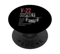 Avión Militar Estadounidense V/STOL V22 Osprey PopSockets PopGrip Adhesivo
