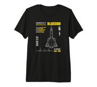Avión Militar Lockheed SR-71 Blackbird USAF Camiseta Premium