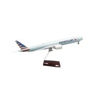 AvióN Miniatura Modelo De Avión De Resina Fundida A Presión B777 A Escala 1:157 con Luz Y Tren De Aterrizaje con Ruedas. para Principiantes(with Light)