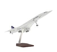 Avión modelo Concorde a escala 1/125 - Air France Livery - 19.6 pulgadas de longitud, ruedas rodantes, material de resina, perfecto para regalar y coleccionar