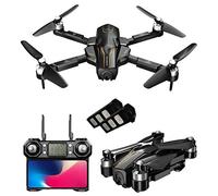 Avión no tripulado GPS con cámara para adultos 4K UHD FPV, avión no tripulado aéreo 30 minutos de vuelo, cuadricóptero GPS RC con motores sin escobillas, distancia de control remoto de 1000 m, retorno