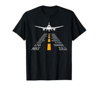 Avión Piloto Pista Aeropuerto Alfabeto fonético Radiocontrol Camiseta