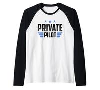 Avión piloto Privado Avión pequeño Camiseta Manga Raglan