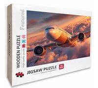 AvióN Puzzle de 4000 Piezas para Adultos, Puzzle Madera con Caja 141x87cm, Rompecabezas Adultos de Alta Dificultad, Juego de Rompecabezas, Pasatiempo Creativo, Regalos de Verano, (Sunset) 3-2362
