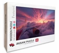AvióN Puzzle de 5000 Piezas para Adultos, Puzzle Madera con Caja 156x105cm, Rompecabezas Adultos de Alta Dificultad, Pasatiempo Creativo, Juego de Rompecabezas, para Toda La Familia, (Sunset) M-8619