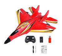 Avión RC 2025 Bimotor - Cazador de cascada Control remoto con luces LED | 2.4GHz impermeable Boquilla de silicona anti colisión | Juguete de vuelo exterior para principiantes, alcance 150m