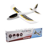 Silverlit-FLYBOTIC-Avion Planeur Gilder Flow Glider-48cm, 70014, Color Blanco, Negro y Amarillo