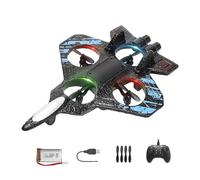 Avión Teledirigido, Avión RC de 2,4 GHz con LED, Radiocontrol para Niños, Planeador Volador de Juguete para Niños, Adultos, Cumpleaños, Navidad, Fiestas, Regalos, fácil de pilotar para niños