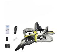 Avión teledirigido Avión teledirigido/avión a reacción de combate acrobático V18 de espuma/con giros y luces de 360°/adecuado para uso en exteriores,Yellow