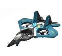 Avión teledirigido Avión teledirigido/avión a reacción de combate acrobático V18 de espuma/con giros y luces de 360°/adecuado para uso en exteriores,Blue