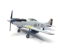 avión teledirigido Modelo de avión de Juguete de Metal Fundido a presión P51 de la Segunda Guerra Mundial for ensamblaje de Caza Mustang P-51D a Escala 1/48. Modelo a Escala(White)