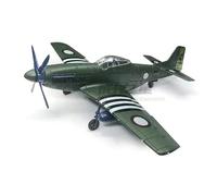 avión teledirigido Modelo de avión de Juguete de Metal Fundido a presión P51 de la Segunda Guerra Mundial for ensamblaje de Caza Mustang P-51D a Escala 1/48. Modelo a Escala(Green)