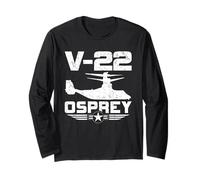 Avión V-22 Multi-Misión de Rotor Inclinable Desgastado Manga Larga