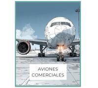 Aviones Comerciales para Colorear: Libro para colorear para Adultos y Jóvenes con 80 Ilustraciones Detalladas de Aviones en Vuelo, Aterrizaje y Escenas Aéreas - Gran Formato (8.5 x 11 pulgadas)