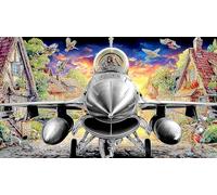 Aviones de Combate sobre un Pueblo Puzzle de 1000 Piezas para Adultos - Juego Familiar Divertido & Estimulante Idea Actividad para casa 38x26/1000pcs