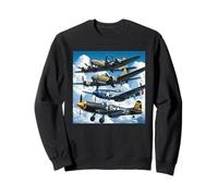 Aviones de Guerra B-17 P51 Mustang F4U Corsair P40 Warhawk de la Segunda Guerra Mundial Sudadera
