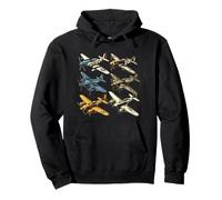 Aviones de Guerra de la Segunda Guerra Mundial P51 Mustang F4U Corsair Spitfire P40 Warhawk Sudadera con Capucha