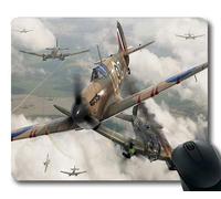 Aviones de la Guerra Mundial, Alfombrilla de ratón, Casco de Caza, Alfombrilla de ratón con Bordes cosidos
