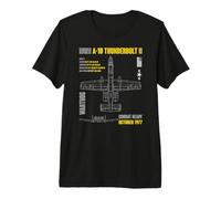 Aviones Militares A-10 Thunderbolt II Warthog USAF Camiseta Premium