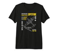 Aviones Militares Supermarine Spitfire RAF WWII Camiseta Premium