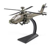 Aviones Modelo a pequeña Escala para Modelo de helicóptero de aleación Apache AH-64 con luz y Sonido para Colecciones de entusiastas de la aviación Kit de construcción de Modelos