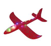 Aviones Planeadores de Espuma para Niños - Avión de Juguete Luminoso de 48cm Lanzable a Mano, Planeador de Espuma con Funciones de Acrobacia, Vuelo Directo y Maniobra, Aeroplano Exterior Padre-Hijo,