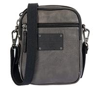 Avirex Colección Buffalo Bandolera Pequeña, Crossbody Bag Small, Bolso Hombre, Color Gris