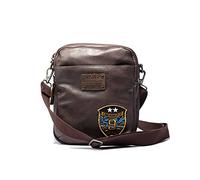 Avirex Colección Maverik, Modelo MVK03, bolso mediano con correa ajustable, Cross-body Bag M, bolso hombre, dimensiones 26,0 x 20,5 x 6,5 cm, color marrón, marrón