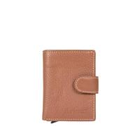 AVIREX Houston - Cartera de piel de vacuno con protección RFID, compacta y funcional, coñac, Dimensione chiuso: Cm. 10,5x7,5x2,0, Contemporáneo