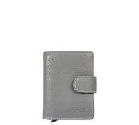 AVIREX Houston - Cartera de piel de vacuno con protección RFID, compacta y funcional, gris, Dimensione chiuso: Cm. 10,5x7,5x2,0, Contemporáneo