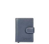 AVIREX Houston - Cartera de piel de vacuno con protección RFID, compacta y funcional, navy, Dimensione chiuso: Cm. 10,5x7,5x2,2, Contemporáneo