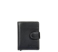 AVIREX Houston - Cartera de piel de vacuno con protección RFID, compacta y funcional, Negro , Dimensione chiuso: Cm. 10,5x7,5x2,2, Contemporáneo