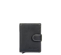 AVIREX Houston - Cartera de piel de vacuno con protección RFID, compacta y funcional, Negro , Dimensione chiuso: Cm. 10,5x7,5x2,0, Contemporáneo