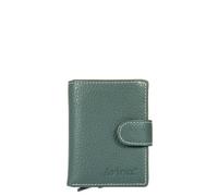 AVIREX Houston - Cartera de piel de vacuno con protección RFID, compacta y funcional, Verde, Dimensione chiuso: Cm. 10,5x7,5x2,0, Contemporáneo