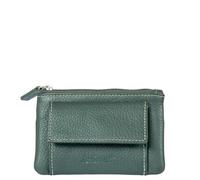 AVIREX Línea Houston de piel. Estuche llavero. Llavero de piel de vacuno. Dimensiones cerrado: 10,0 x 7,0 x 1,5 cm, Verde, Dimensione chiuso: Cm. 10,0x7,0x1,5, Contemporáneo