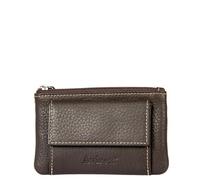 AVIREX Línea Houston de piel. Estuche llavero. Llavero de piel de vacuno. Dimensiones cerrado: 10,0 x 7,0 x 1,5 cm, Marrón oscuro, Dimensione chiuso: Cm. 10,0x7,0x1,5, Contemporáneo