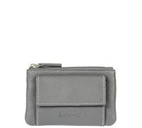 AVIREX Línea Houston de piel. Estuche llavero. Llavero de piel de vacuno. Dimensiones cerrado: 10,0 x 7,0 x 1,5 cm, gris, Dimensione chiuso: Cm. 10,0x7,0x1,5, Contemporáneo
