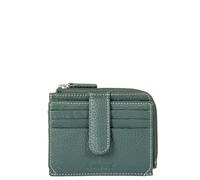 AVIREX Línea Houston de piel. Porta tarjetas de crédito. Cartera de piel de vacuno, con protección RFID. Compacto, funcional, práctico. Tamaño cerrado: 11,5 x 9,0 x 2,0 cm., Verde, Dimensione chiuso: