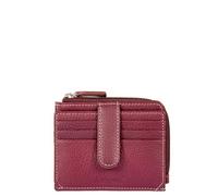 AVIREX Línea Houston de piel. Porta tarjetas de crédito. Cartera de piel de vacuno, con protección RFID. Compacto, funcional, práctico. Tamaño cerrado: 11,5 x 9,0 x 2,0 cm., Burgundy, Dimensione