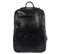 Avirex Mochila de piel sintética, impermeable, con compartimento para ordenador de 15,6 pulgadas, estilo vintage, colección Buffalo BFL17 (Ink), Ink