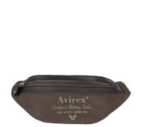 Avirex, Riñonera de hombre de lona con detalles de ecopiel, colección Dover, DVR15, color verde mud, Mud Green, Talla única, informal