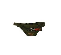 Avirex Riñonera de Nylon Poliéster, Riñonera para Hombre Impermeable y Lavable con Bolsillos Cremallera y Llavero Extraíble, Colección Post PST01, Verde, Talla única