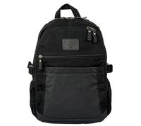 Avirex Wild WLD18 - Mochila para hombre de lona recubierta impermeable con detalles de piel sintética, para PC y tablet, compartimento con cremallera, 40 x 33 x 18 cm, Negro , L, Urban
