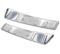 AVISA | Compatible con Volvo XC40 2018+ | Protector de Parachoques Trasero; Acero Inoxidable, Cepillado, Plateado; Tira Protectora Protege la Pintura del Parachoques Trasero de Daños