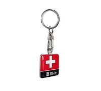 Avisa Llavero de acero inoxidable - 'Blood Type' B RH+