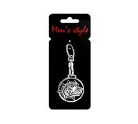 Avisa Llavero de Acero Inoxidable - 'Pitbull 2' (Plateado)