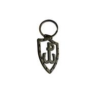 Avisa Llavero de Acero Inoxidable - 'Símbolo de Kotwica/Escudo' (Dorado)