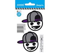 Avisa Pegatina AutoTattoo Niño con Gorra 2-Piezas - 6,4x6,1cm