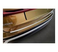 Avisa Protector de Parachoques Trasero de Acero Inoxidable con Recubrimiento en Polvo Compatible con Skoda Kodiaq II 2024- 'Soft Silver'